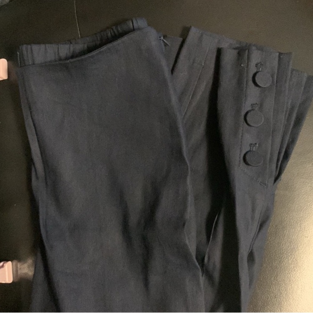 J. Jill Linen Navy Ankle Pants